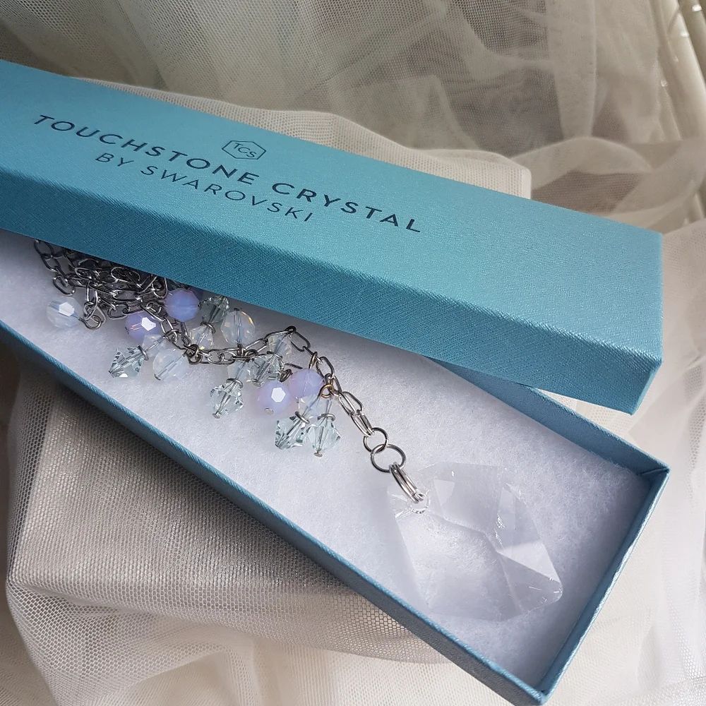 AUTHENTIC Swarovski Touchstone Crystal Charm Necklace